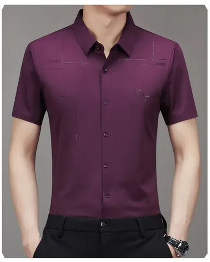 Men's Ice Silk Anti-Wrinkle Shirt