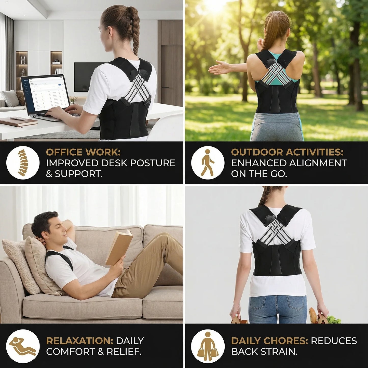 Adjustable Back Posture Support Belt