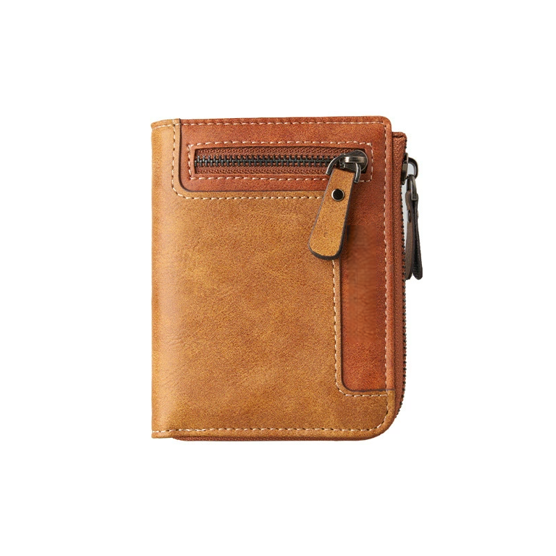 Men’s Premium Zipper Leather Card Wallet