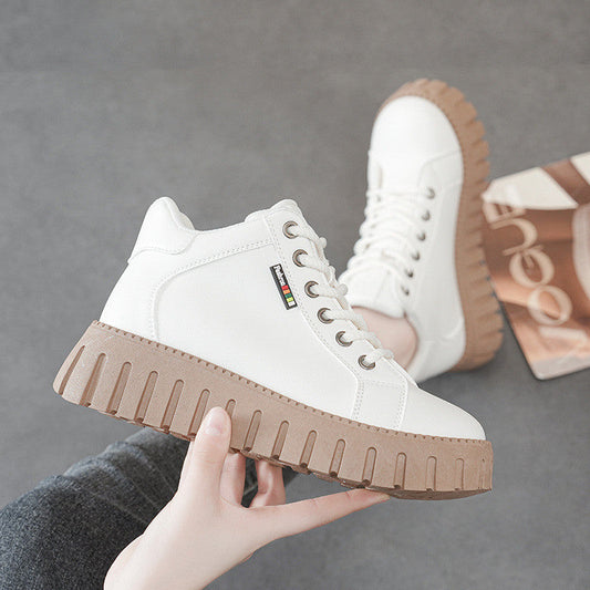 New High Top Casual Leather-Look Shoes