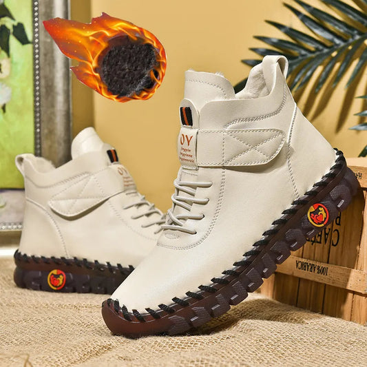 Comfortable Handmade Leather-look Foot Sneaker Boots