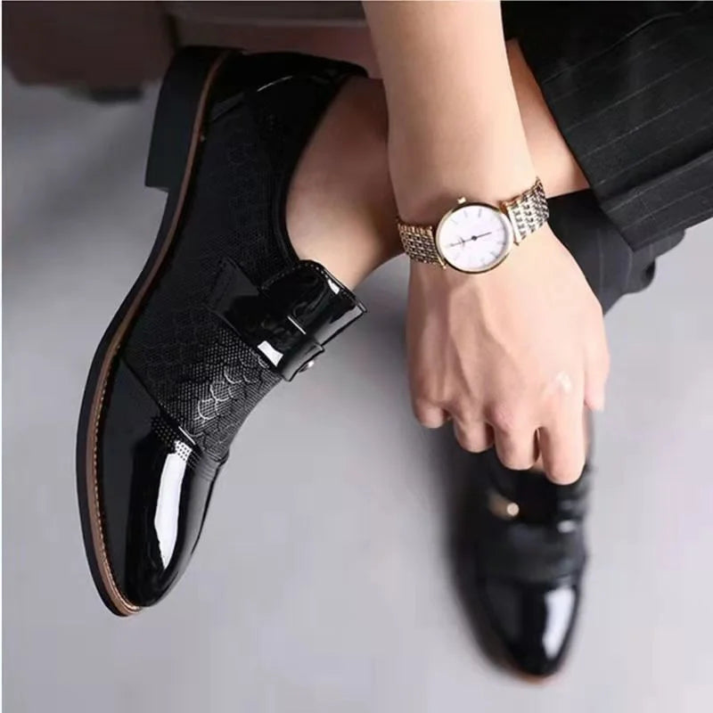 Men's Italian Fashionable Leather-Look Shoes