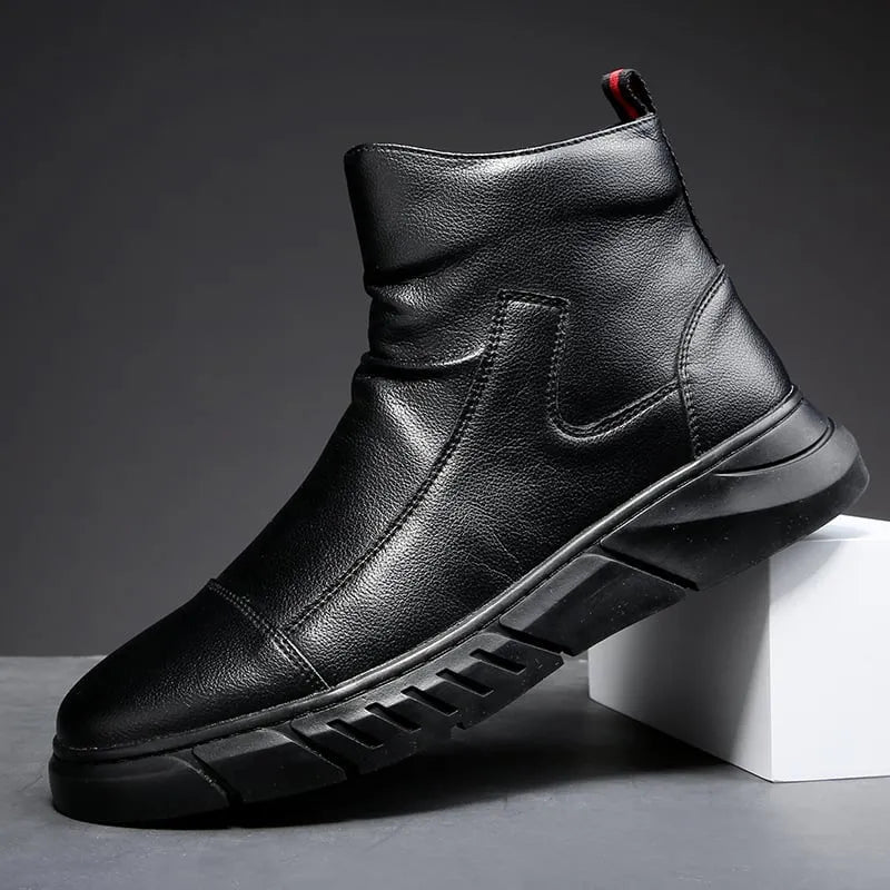 Men's British Style Leather-Look Boots