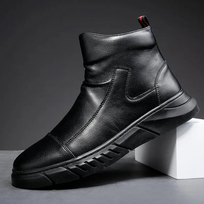 Men's British Style Leather-Look Boots