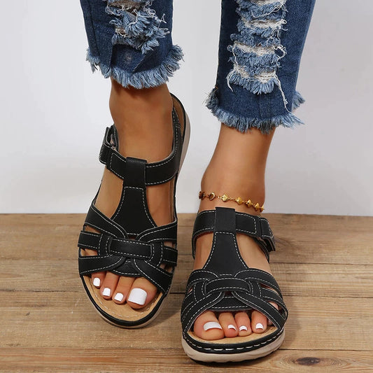 Leather-Look Casual Sandals