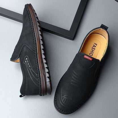 Men's Casual Fashionable Soft-Sole Leather-Look Shoes