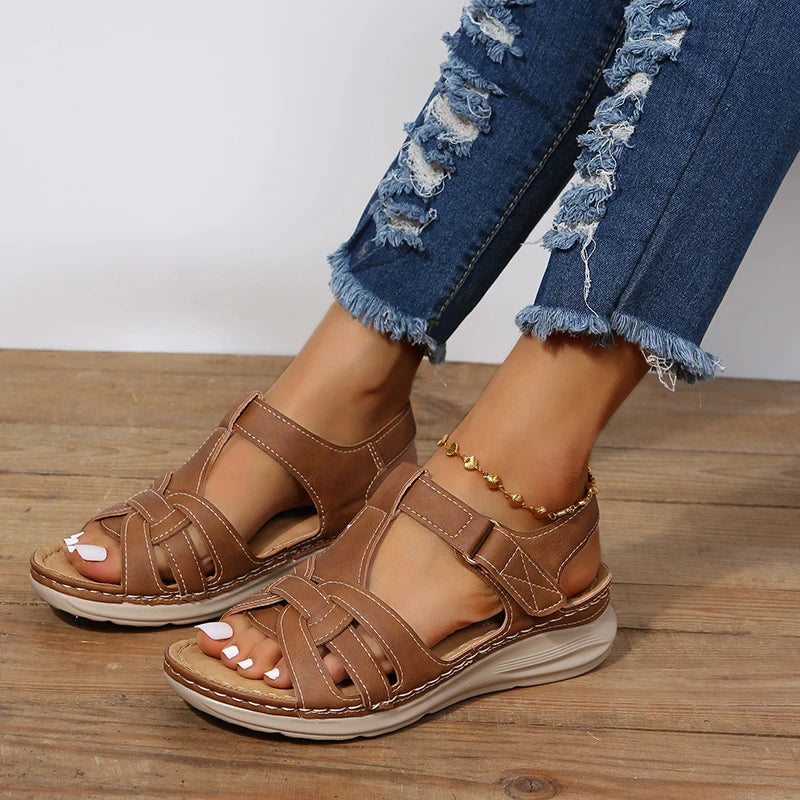 Leather-Look Casual Sandals