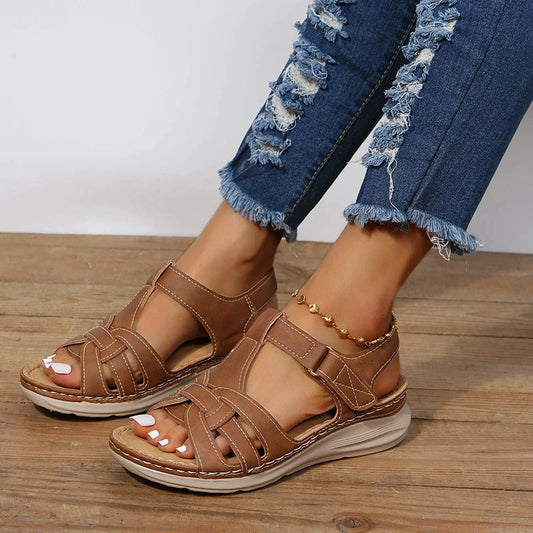 Leather-Look Casual Sandals