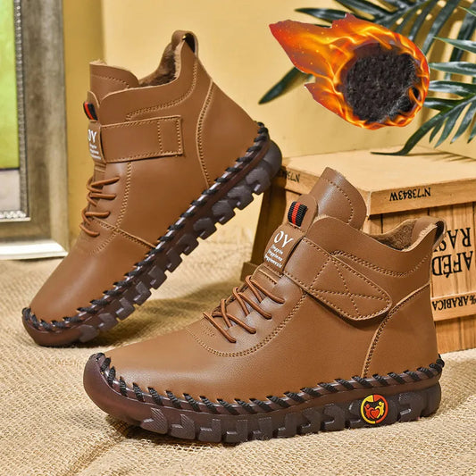 Comfortable Handmade Leather-look Foot Sneaker Boots
