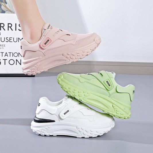 Outdoor Leather-Look Comfy Sneakers