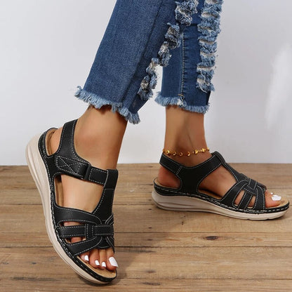 Leather-Look Casual Sandals