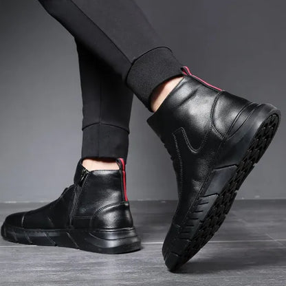 Men's British Style Leather-Look Boots