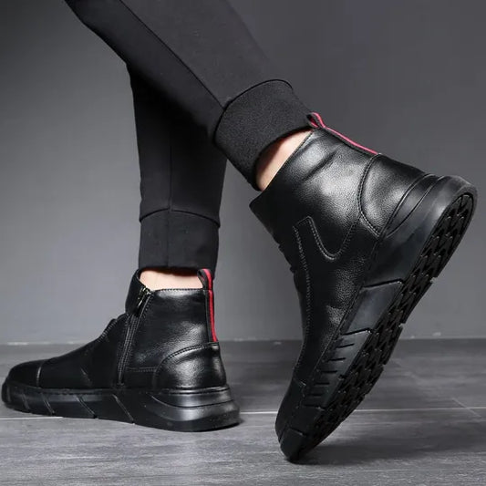Men's British Style Leather-Look Boots