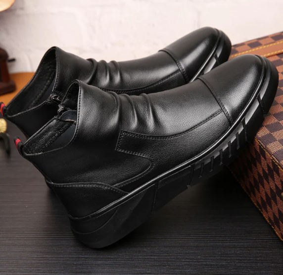 Men's British Style Leather-Look Boots