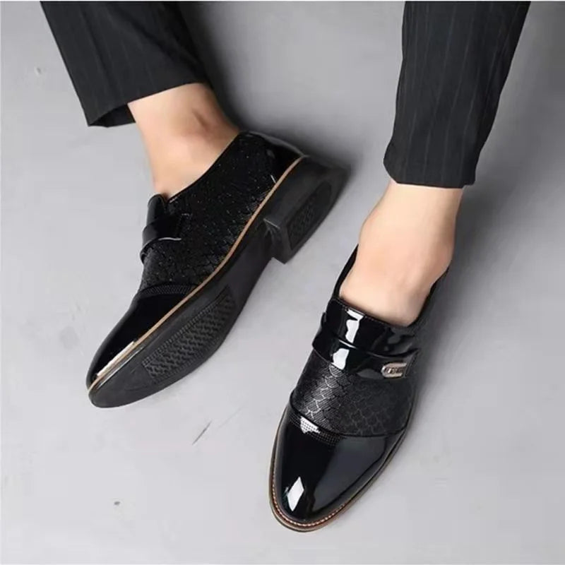 Men's Italian Fashionable Leather-Look Shoes