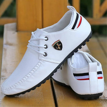 Italian Leather-Look Driving Shoes