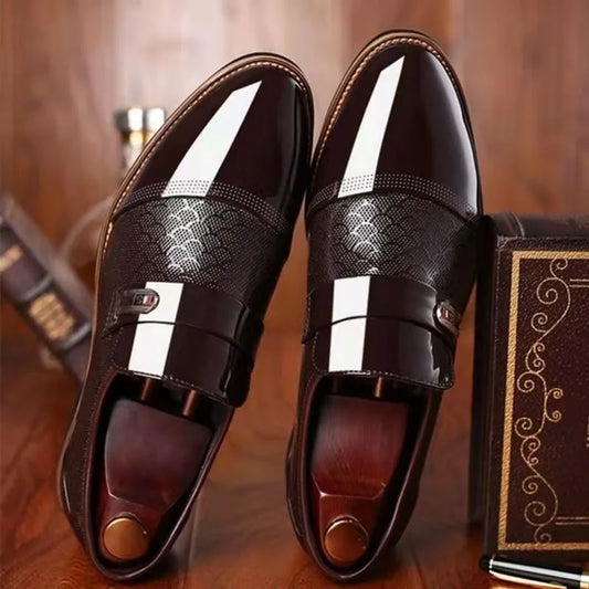 Men's Italian Fashionable Leather-Look Shoes