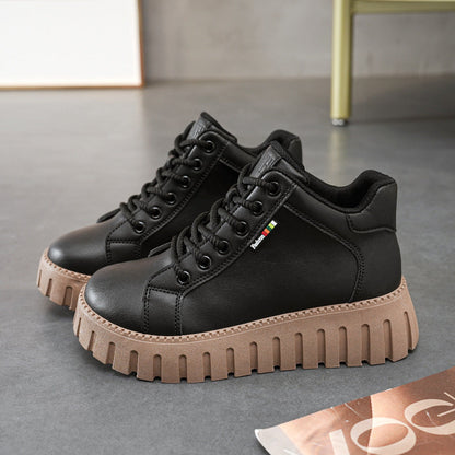 New High Top Casual Leather-Look Shoes