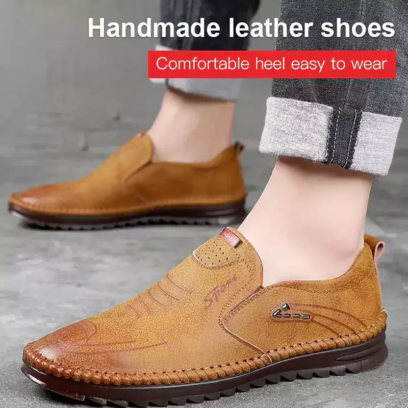 Men's New Tendon Sole Casual Leather-Look Shoes
