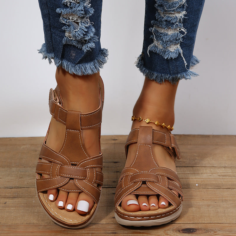 Leather-Look Casual Sandals
