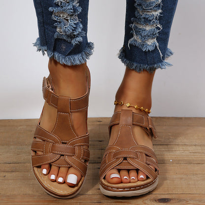 Leather-Look Casual Sandals