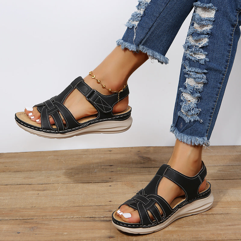 Leather-Look Casual Sandals