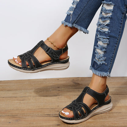Leather-Look Casual Sandals