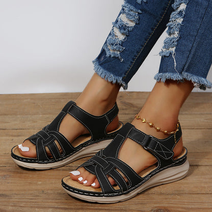 Leather-Look Casual Sandals