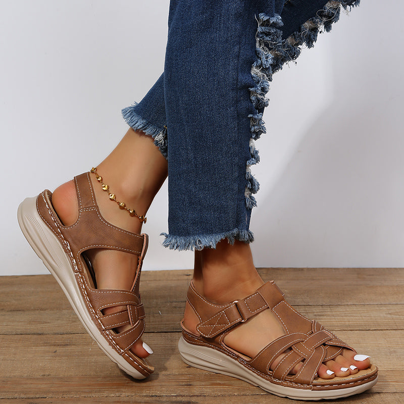Leather-Look Casual Sandals