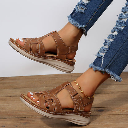 Leather-Look Casual Sandals