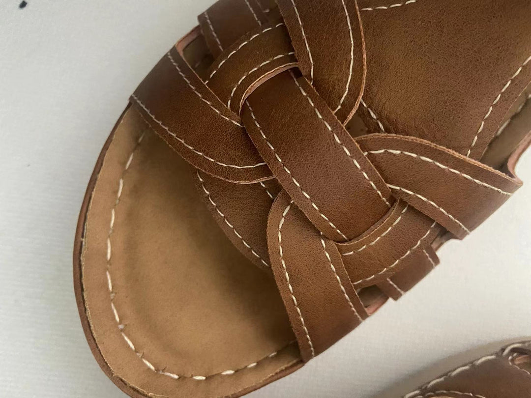 Leather-Look Casual Sandals