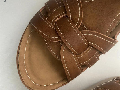 Leather-Look Casual Sandals