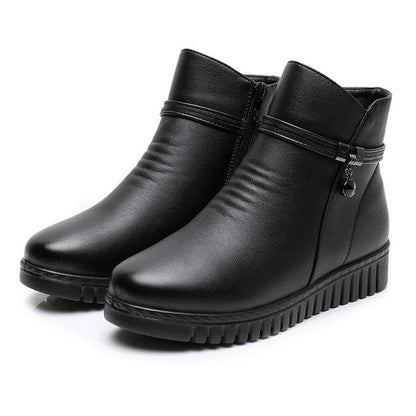 Women's Waterproof Warm Leather-Look Boots