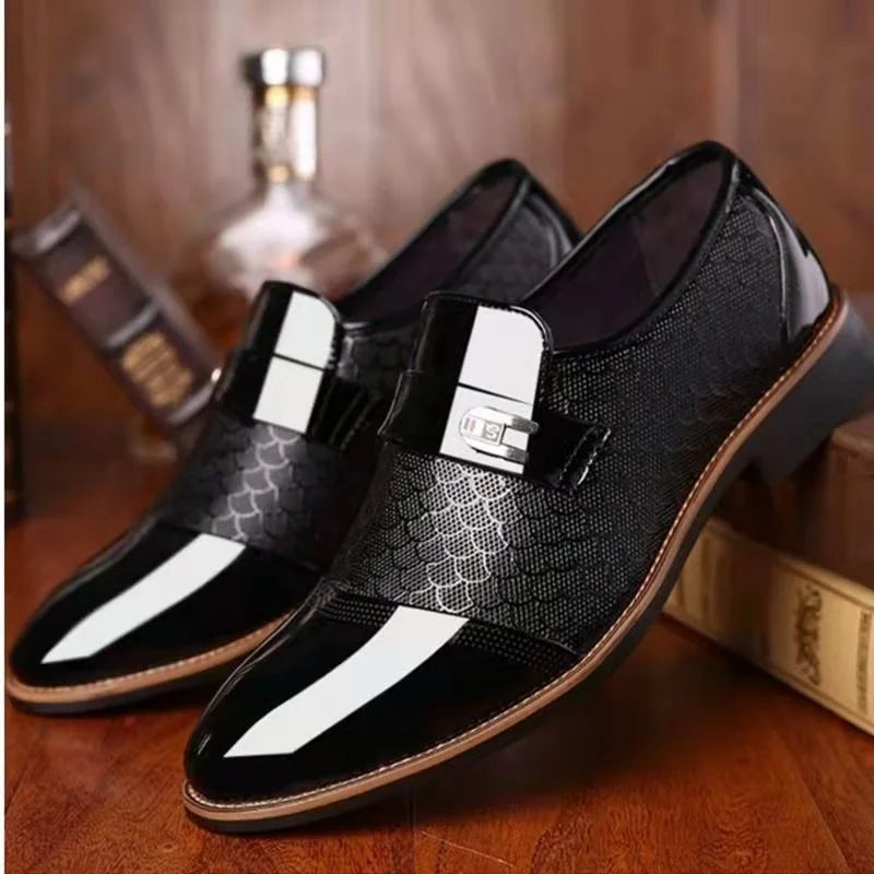 Men's Italian Fashionable Leather-Look Shoes