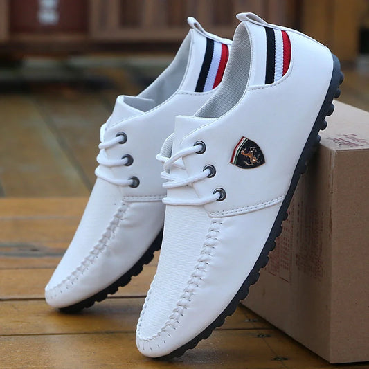 Italian Leather-Look Driving Shoes