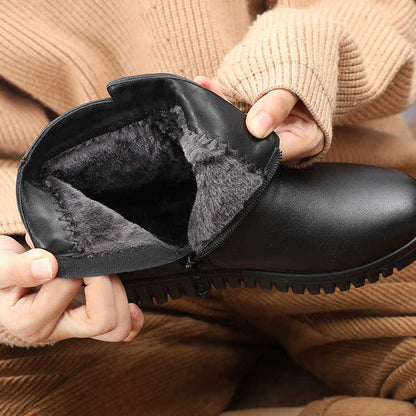 Women's Waterproof Warm Leather-Look Boots