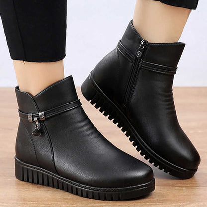 Women's Waterproof Warm Leather-Look Boots