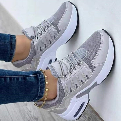 Stride Style Wedge Fit Lace-up Sneakers