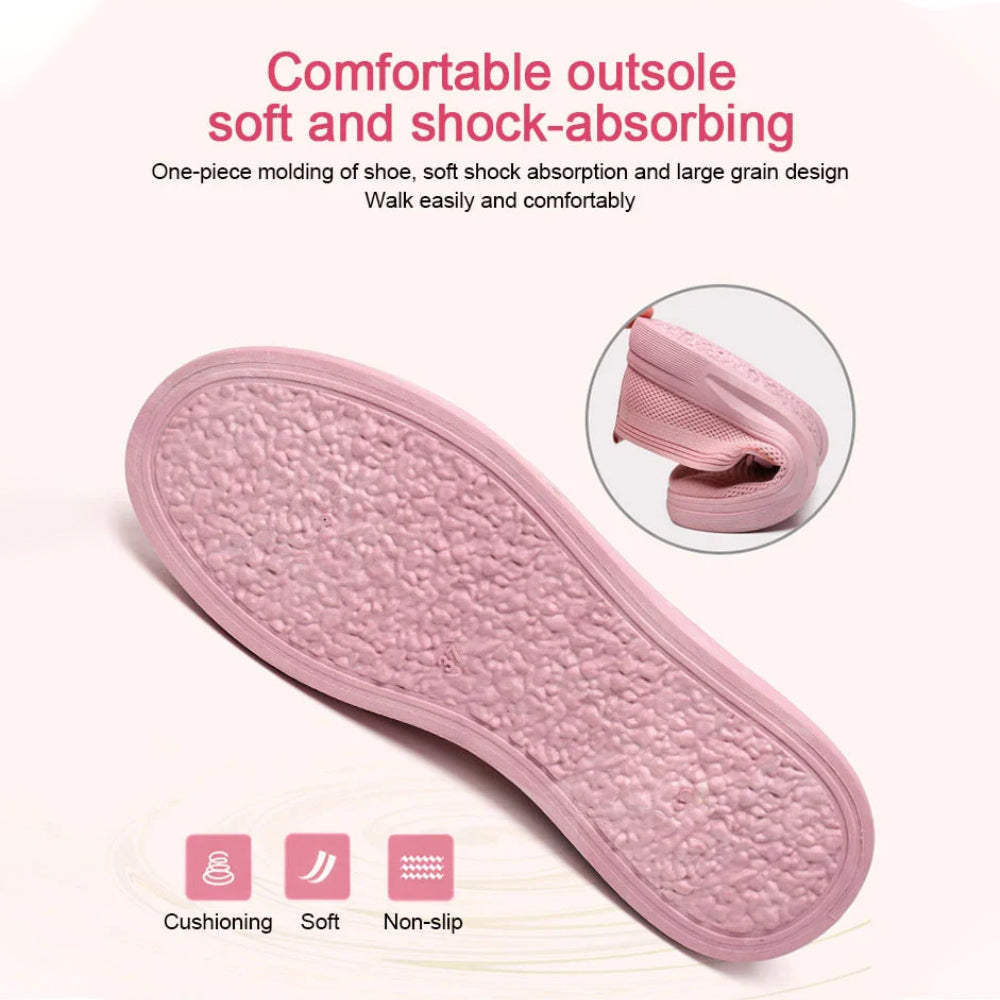 Women's Breathable Fly-Knit Chain Slip-On Shoes