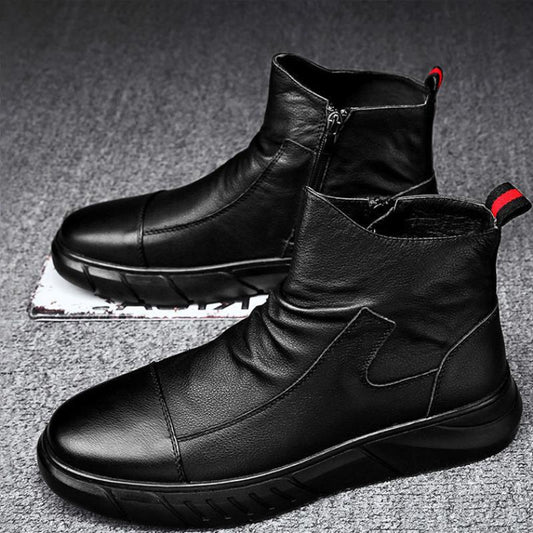 Men's British Style Leather-Look Boots