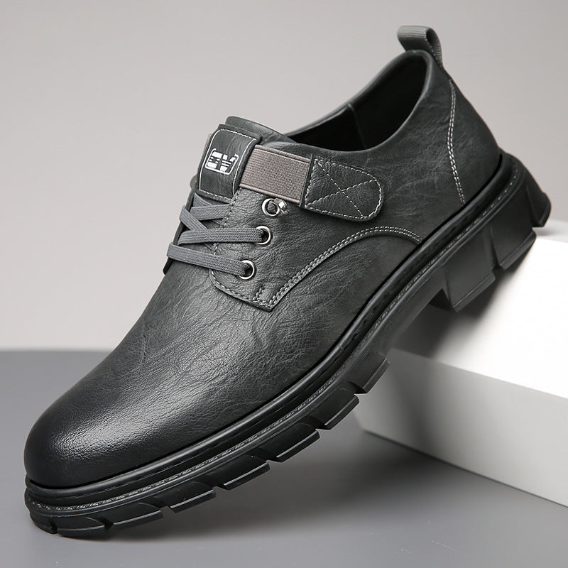 Vintage polished big-toe work shoes for men