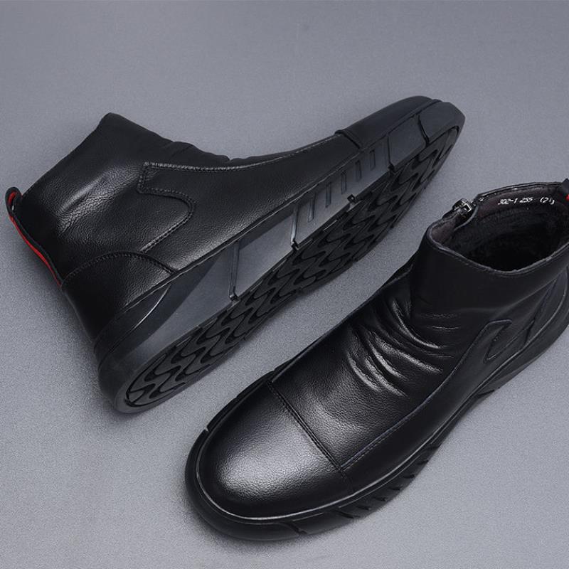 Men's British Style Leather-Look Boots