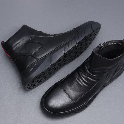 Men's British Style Leather-Look Boots
