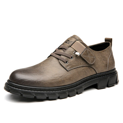 Vintage polished big-toe work shoes for men