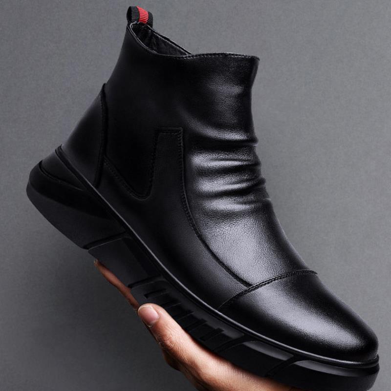 Men's British Style Leather-Look Boots