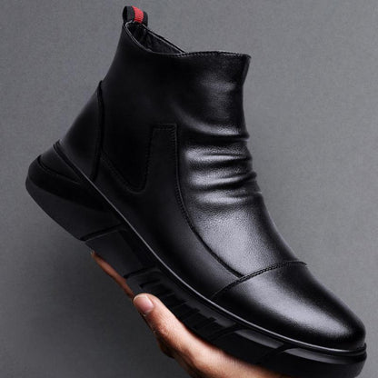 Men's British Style Leather-Look Boots