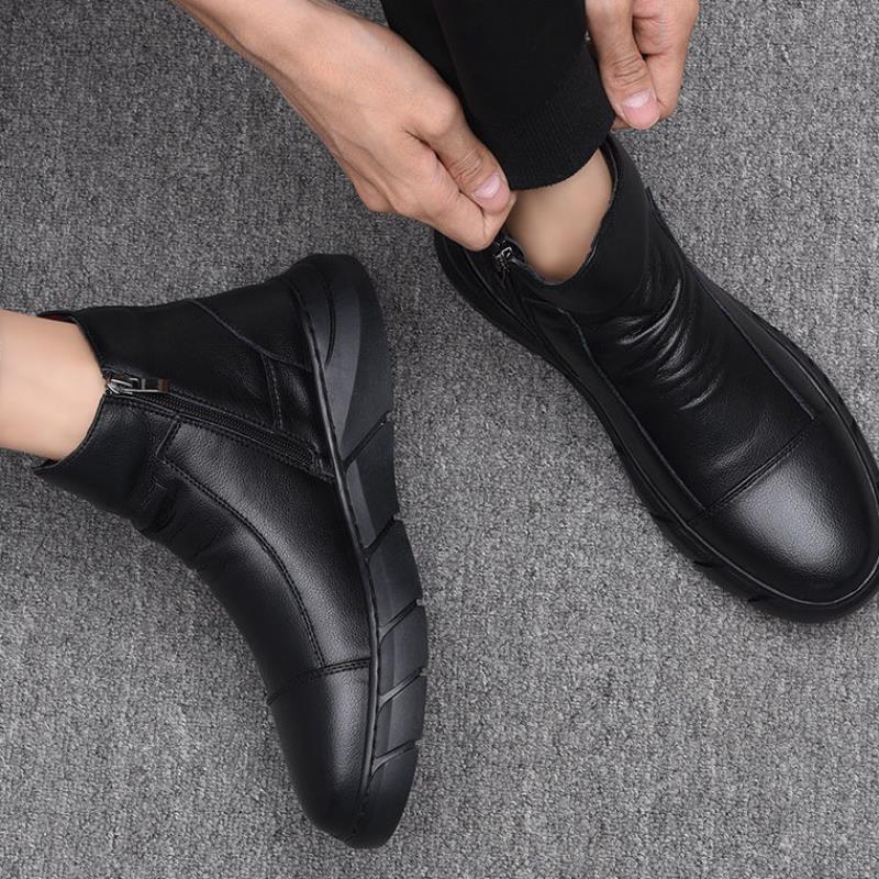 Men's British Style Leather-Look Boots