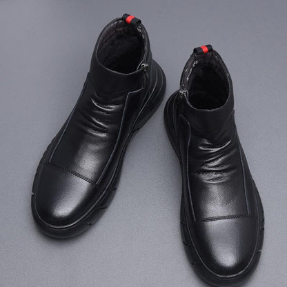 Men's British Style Leather-Look Boots