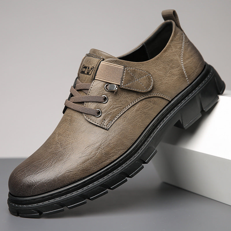 Vintage polished big-toe work shoes for men