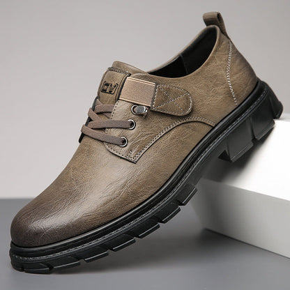 Vintage polished big-toe work shoes for men